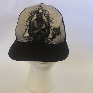 Marvel Black Panther Snapback Flatbill Hat Cap - Black